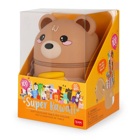 POT À CRAYONS OURS SILICONE