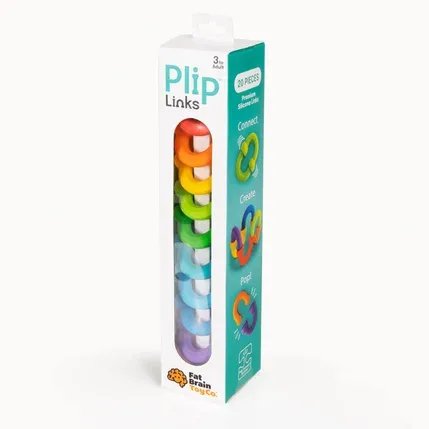 TOMY-PLIP LINKS - 10 ANNEAUX ARC-EN-CIEL EN SILICONE