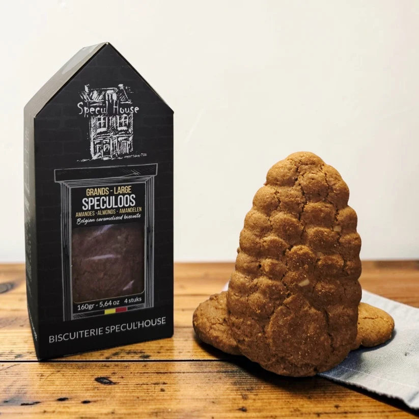 Spéculoos aux amandes - 4 grands speculoos - 160gr - Specul'House