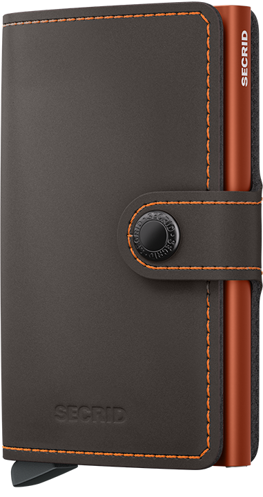 Miniwallet Matte - Truffle & Orange - Secrid
