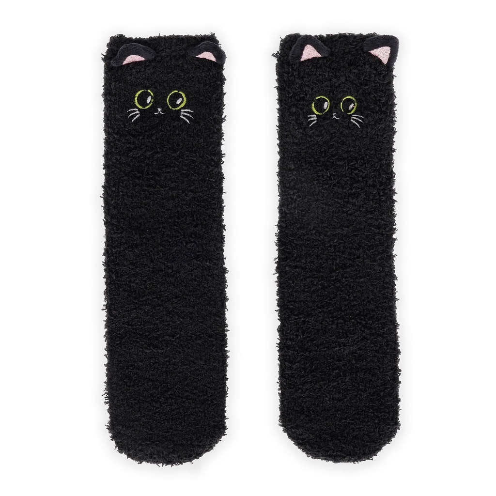 Chaussettes antidérapantes adulte - Chat noir