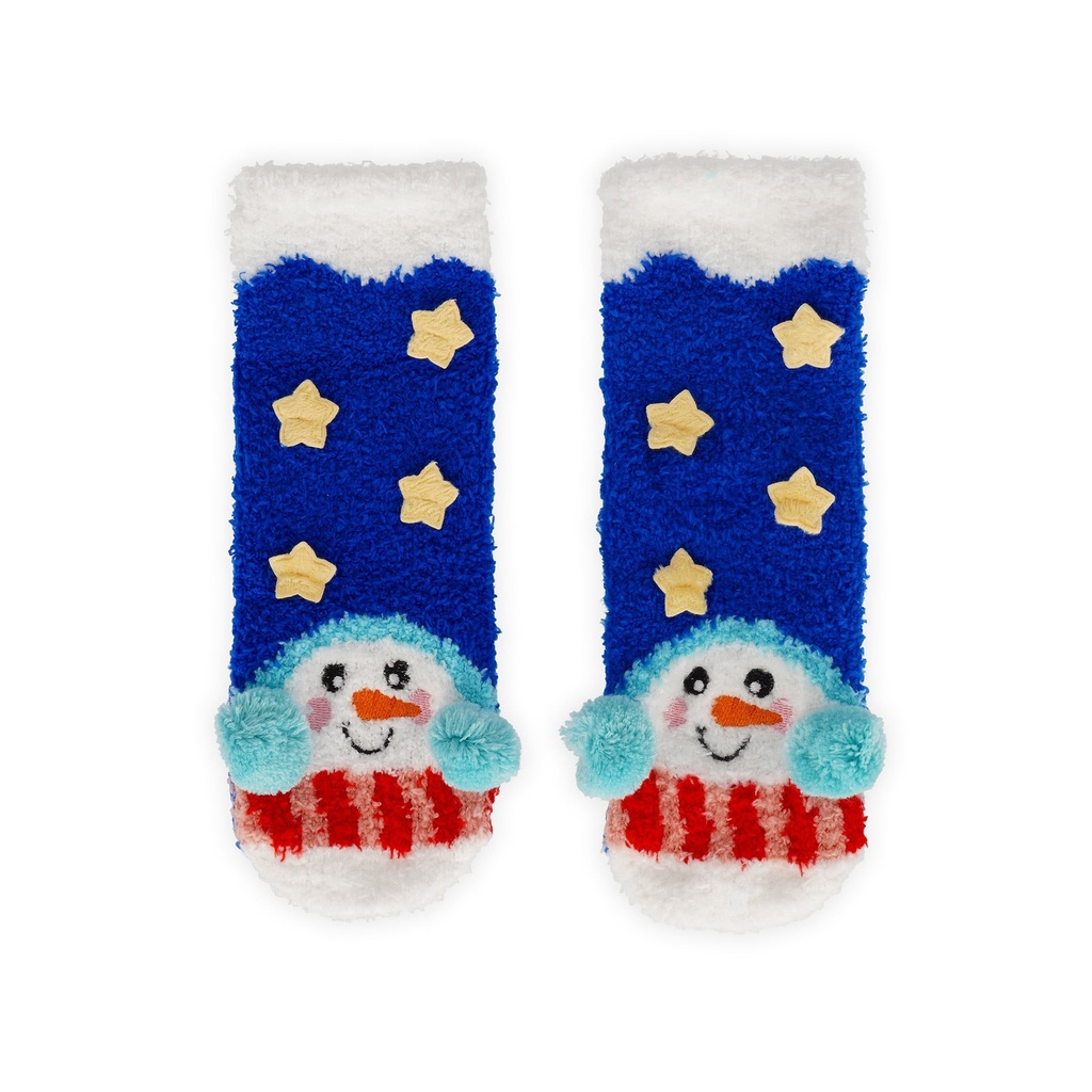Chaussettes antidérapantes de Noël enfant - Bonhomme de neige