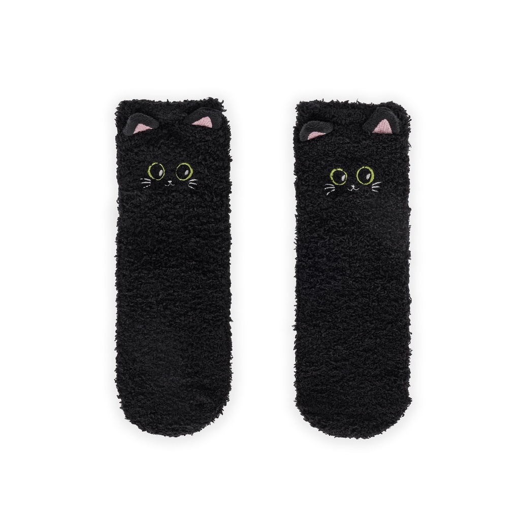 Chaussettes antidérapantes enfant - Chat noir