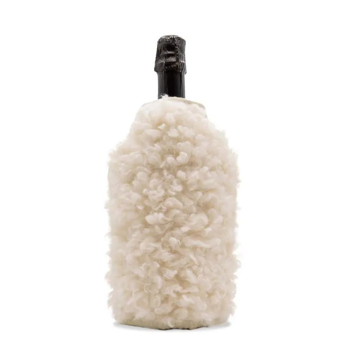 Rafraîchisseur de bouteille en décoration fausse fourrure - WD (Blanc)