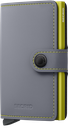 Miniwallet Matte - Grey & Lime - Secrid