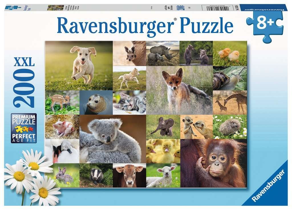 PUZZLE 200 PIECES - ADORABLES BEBES ANIMAUX