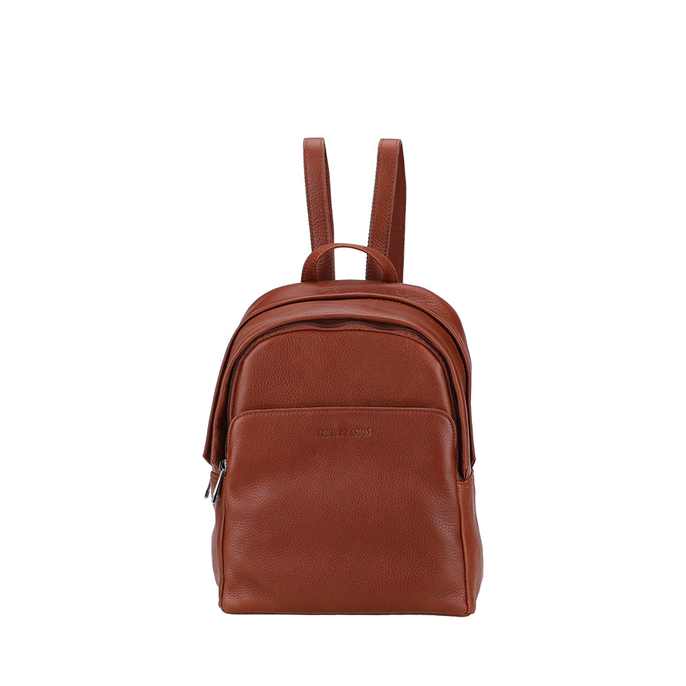 2528-13 Cognac - Petit sac à dos Ange Cuir - ARTHUR & ASTON