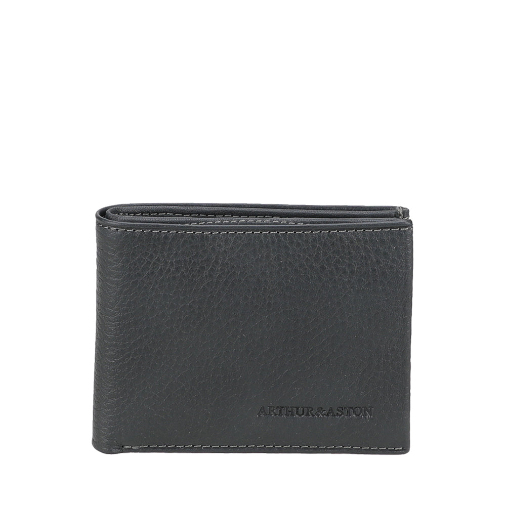 2628-488 Anthracite - Portefeuille italien Nairo cuir - ARTHUR & ASTON