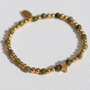 Bracelet Moraira étoile pierre olive - Love Ibiza