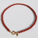 Collier Javea pierre brique - Love Ibiza