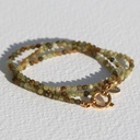 Bracelet wrap à facettes grenat vert - Love Ibiza