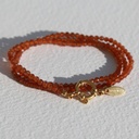 Bracelet wrap à facettes grenat orange - Love Ibiza