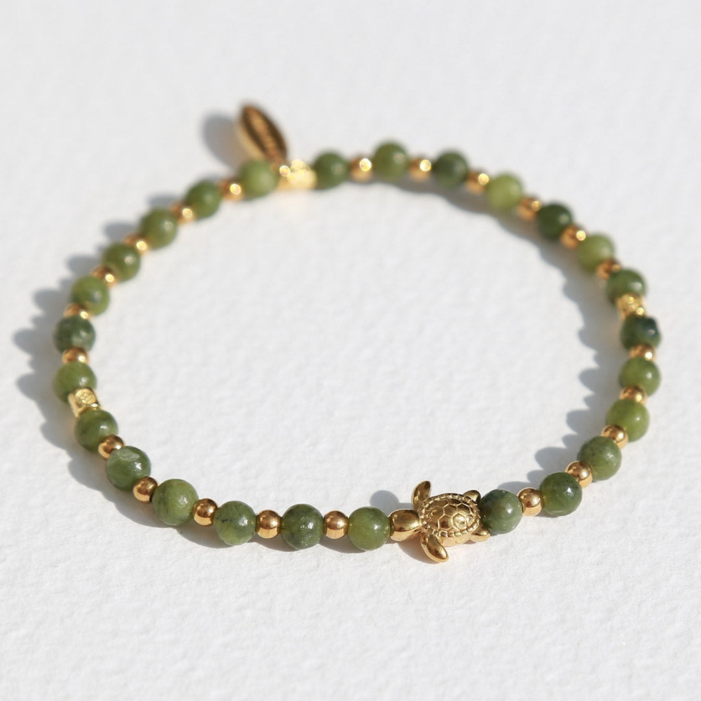 Bracelet pierres tortue serpentine - Love Ibiza
