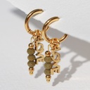 Boucles d'oreilles dorées facettes Love olive - Love Ibiza