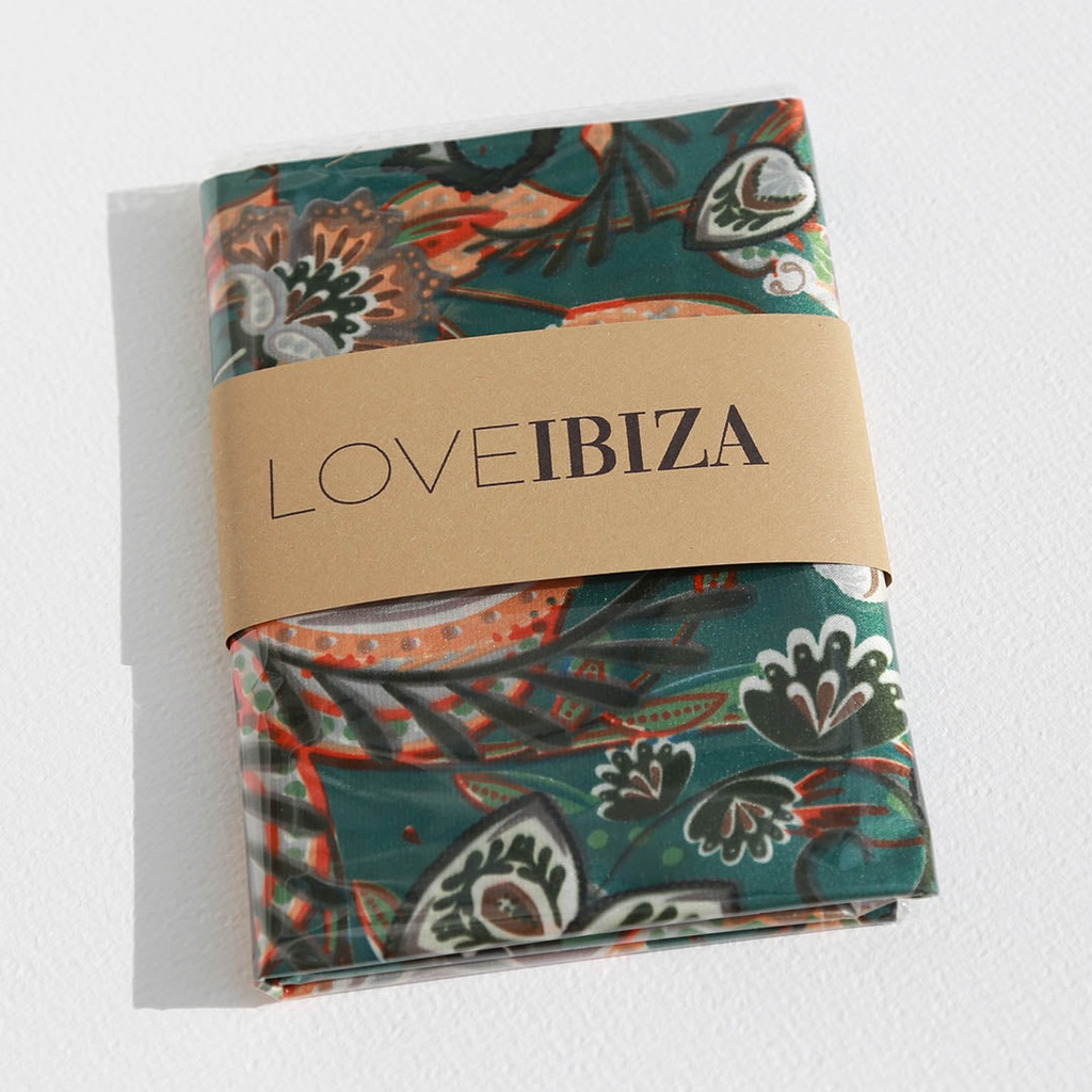 Bandana paisley vert orange - Love Ibiza