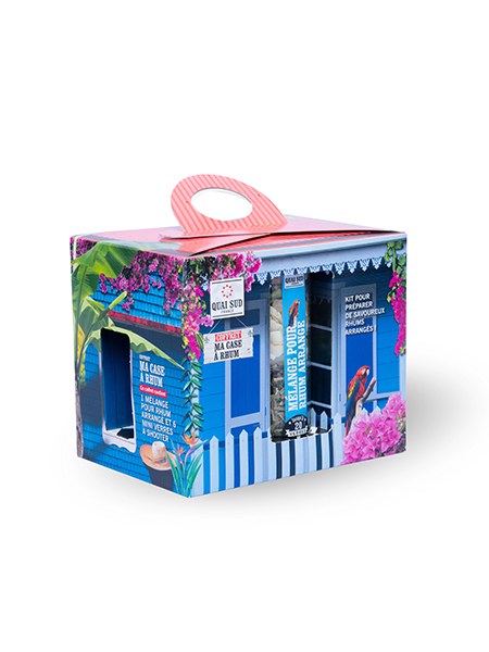 Coffret Bio Ma Case à Rhum - Mélange Rhum Coco Ananas + 6 verres shooter - Quai Sud
