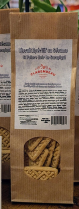 Biscuit apéritif au Sésame et Poivre Noir de Sarapiqui - 80g - Clarembeau