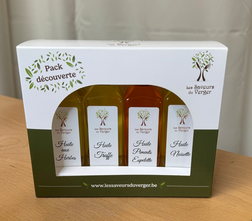 Coffret de 4 huiles assorties - Les saveurs du Verger