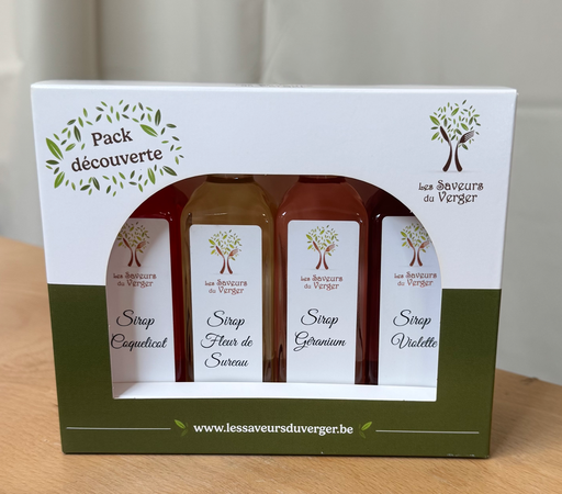 Coffret de 4 sirops assorties - Les saveurs du Verger