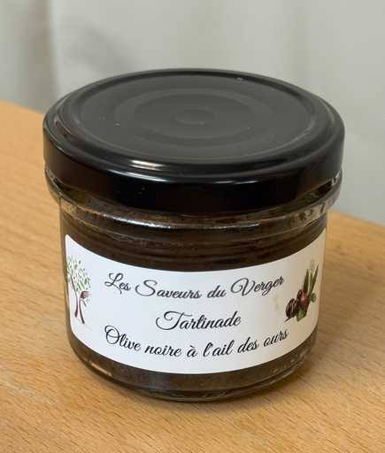 Tartinade Olive noire à l'ail des ours - 125ml - Les saveurs du Verger