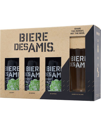 Coffret Bières des amis 3X33 Cl + 1 verre
