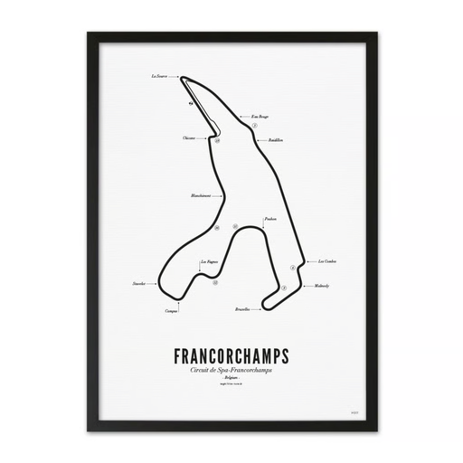 Affiche - Tracé du circuit de Spa-Francorchamps