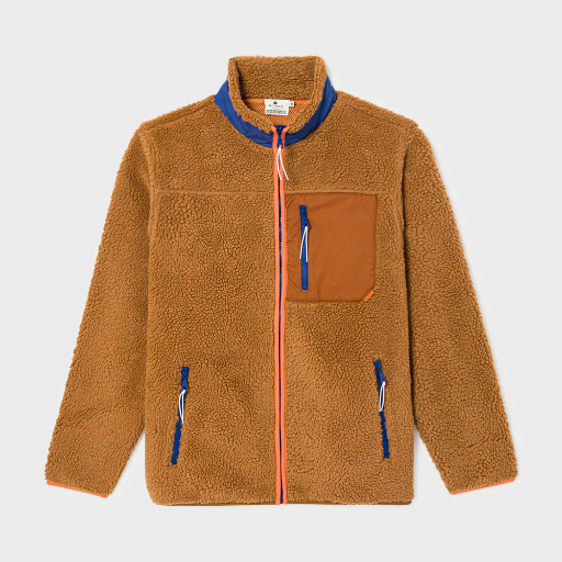 Veste Sherpa mixte zippée - Billybelt - Camel
