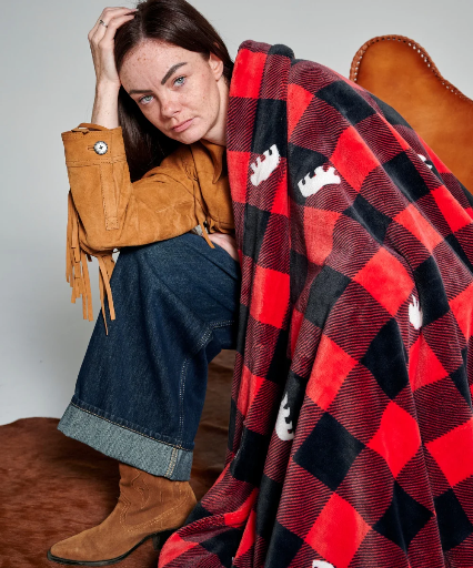 Plaid polaire - Motif Canadien