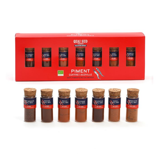Coffret Scoville - 7 piments bio - Quai Sud
