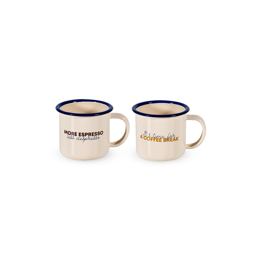  Ensemble de 2 tasses en émail - WD  