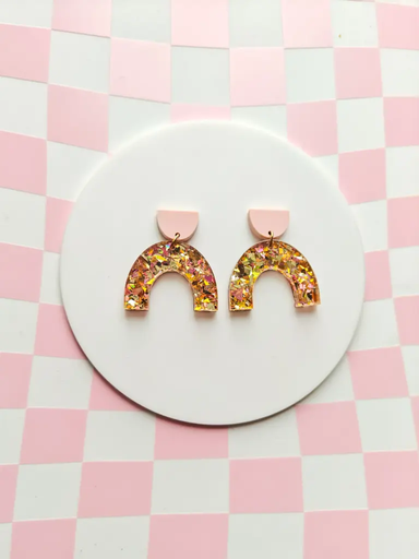 Boucles d'oreilles Alba blush - BABELUTTE    