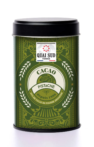 Cacao aromatisé maigre Alcalinisé en poudre - Boite Pop 250 g - Quai Sud